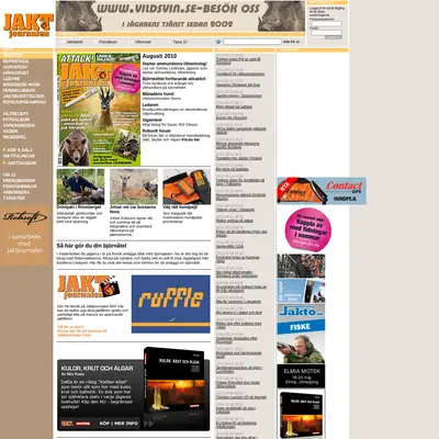 Jaktjournalen, www.jaktjournalen.se startsida 2010