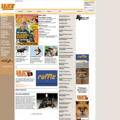 Jaktjournalen, www.jaktjournalen.se startsida 2011