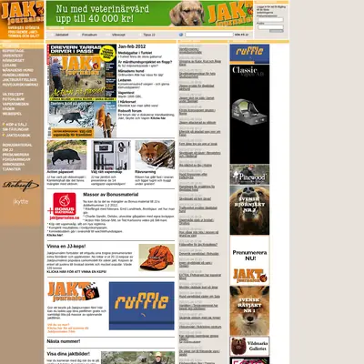 Jaktjournalen, www.jaktjournalen.se startsida 2012