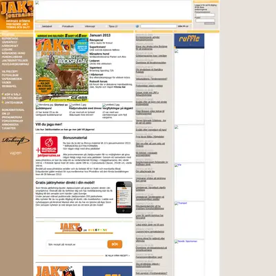 Jaktjournalen, www.jaktjournalen.se startsida 2013