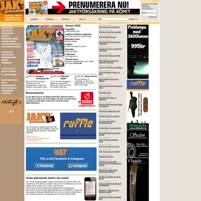 Jaktjournalen, www.jaktjournalen.se startsida 2014