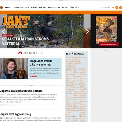Jaktjournalen, www.jaktjournalen.se startsida 2017