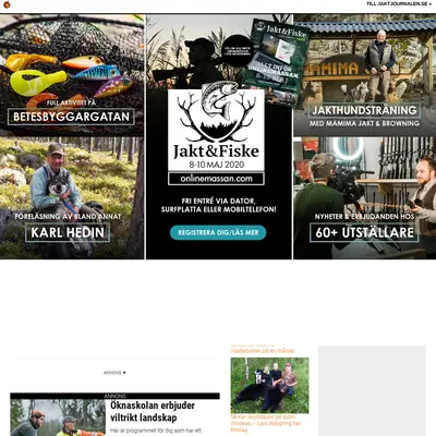Jaktjournalen, www.jaktjournalen.se startsida 2020
