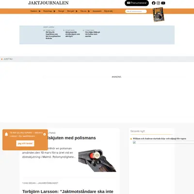 Jaktjournalen, www.jaktjournalen.se startsida 2021