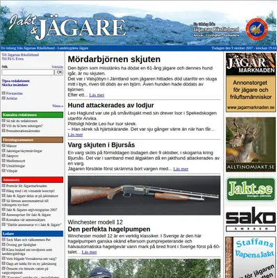 Jakt & Jägare startsida 2009