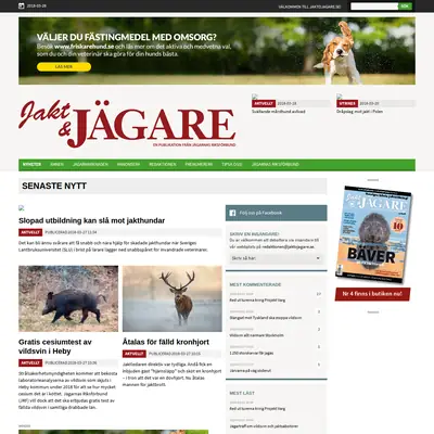 Jakt & Jägare startsida 2018