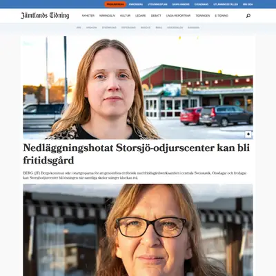 JÄMTLANDS TIDNING startsida 2022