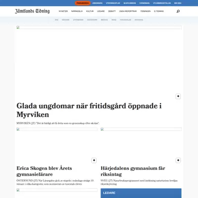 JÄMTLANDS TIDNING startsida 2024