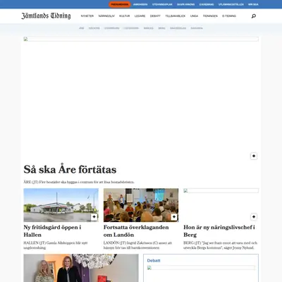 JÄMTLANDS TIDNING startsida 2025