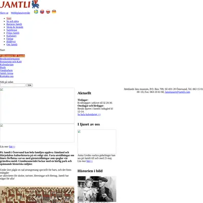 Jamtli, jamtli.com startsida 2008