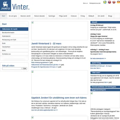 Jamtli, jamtli.com startsida 2009