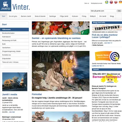 Jamtli, jamtli.com startsida 2011