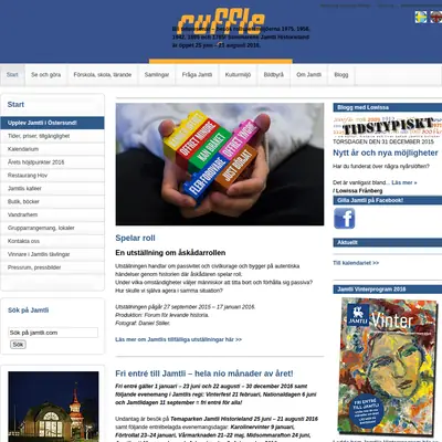 Jamtli, jamtli.com startsida 2016