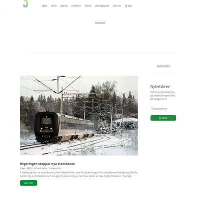 jarnvagar.nu startsida 2023