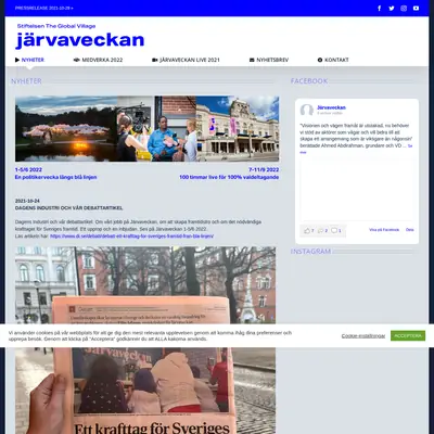 Järvaveckan Live startsida 2022