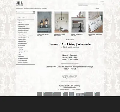 Jeanne d’Arc Living startsida 2019
