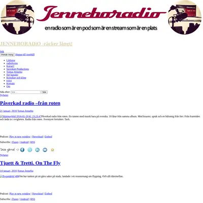 Jenneboradio startsida 2016