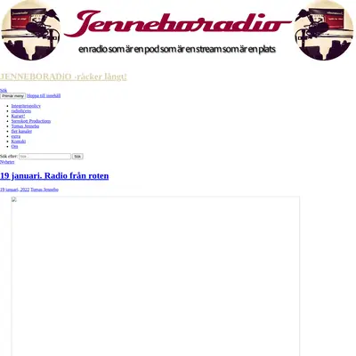 Jenneboradio startsida 2022