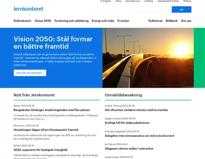 www.jernkontoret.se startsida 2020