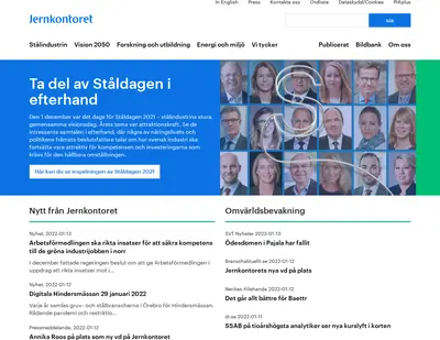 www.jernkontoret.se startsida 2022