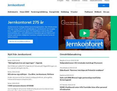 www.jernkontoret.se startsida 2023