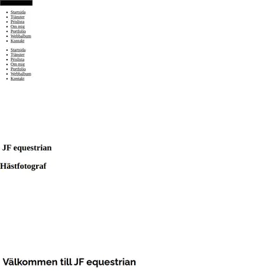 JF equestrian, www.jfequestrian.se startsida 2021