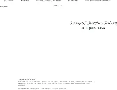 JF equestrian, www.jfequestrian.se startsida 2024