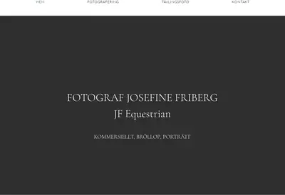 JF equestrian, www.jfequestrian.se startsida 2026