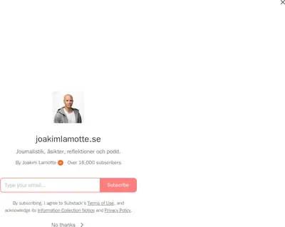 www.joakimlamotte.se startsida 2026
