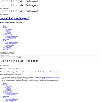 johanlindqvist.com startsida 2010