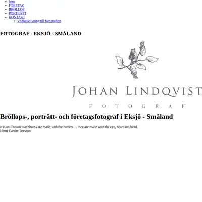 johanlindqvist.com startsida 2022