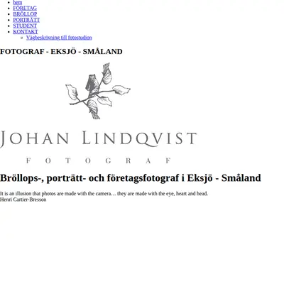 johanlindqvist.com startsida 2023