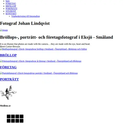 johanlindqvist.com startsida 2026