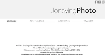 www.jonsvingphoto.se startsida 2019