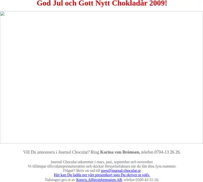 Journal Chocolat startsida 2009