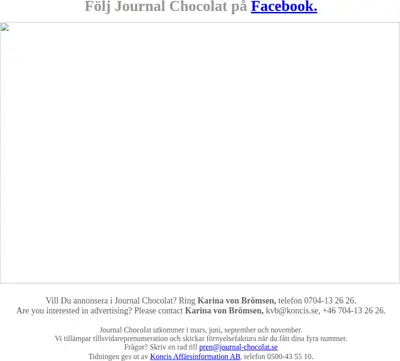 Journal Chocolat startsida 2011
