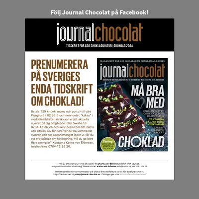 Journal Chocolat startsida 2016