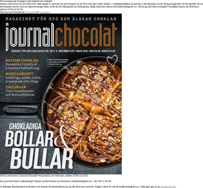 Journal Chocolat startsida 2018