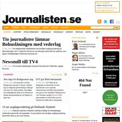 www.journalisten.se startsida 2013