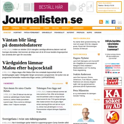 www.journalisten.se startsida 2015