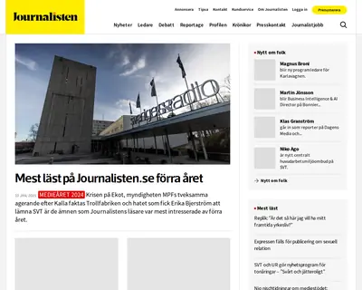 www.journalisten.se startsida 2025