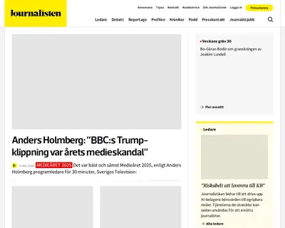 www.journalisten.se startsida 2026