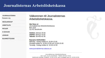 http://journalisternas-akassa.se/ startsida 2004