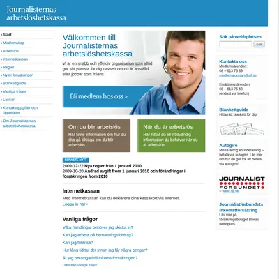 http://journalisternas-akassa.se/ startsida 2010