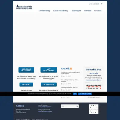 http://journalisternas-akassa.se/ startsida 2017
