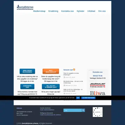 http://journalisternas-akassa.se/ startsida 2018