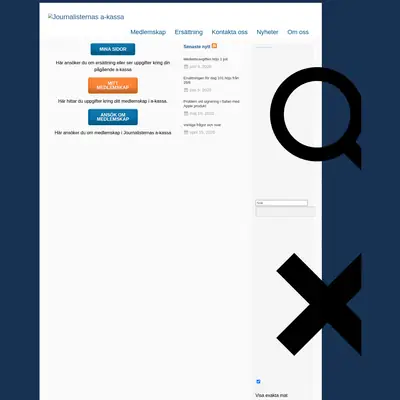http://journalisternas-akassa.se/ startsida 2020