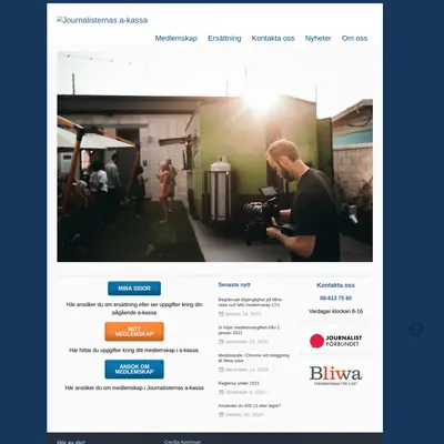 http://journalisternas-akassa.se/ startsida 2021
