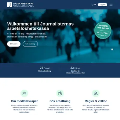 http://journalisternas-akassa.se/ startsida 2026