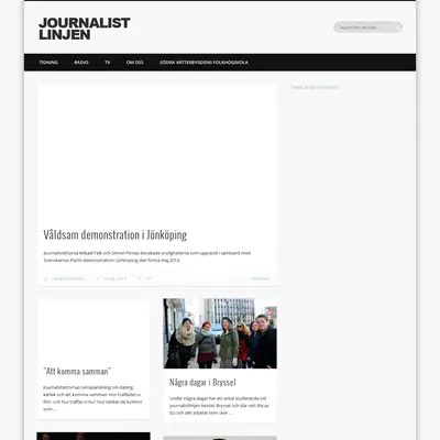 journalistlinjen.nu startsida 2013